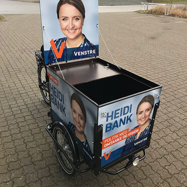 Politikker-Heidi-Bank-folie-reklametryk-ladcykel-amladcykler